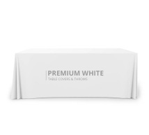 product photo of Premium White Table Covers & Throws